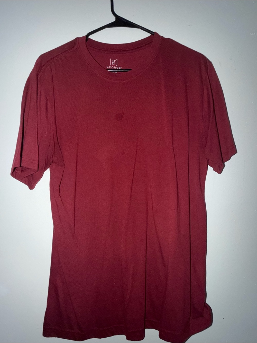 George Men's Short Sleeve Crewneck Tee - Burgundy